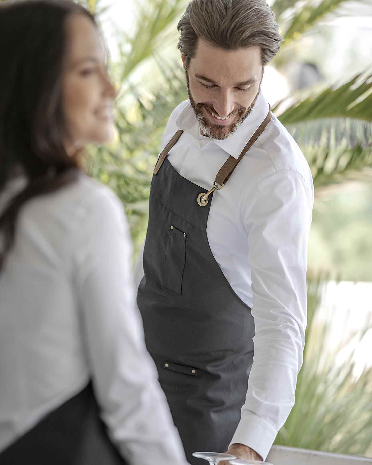 Grembiule Da Cucina Masterchef Per Uomo E Donna, Gessato Bianco E